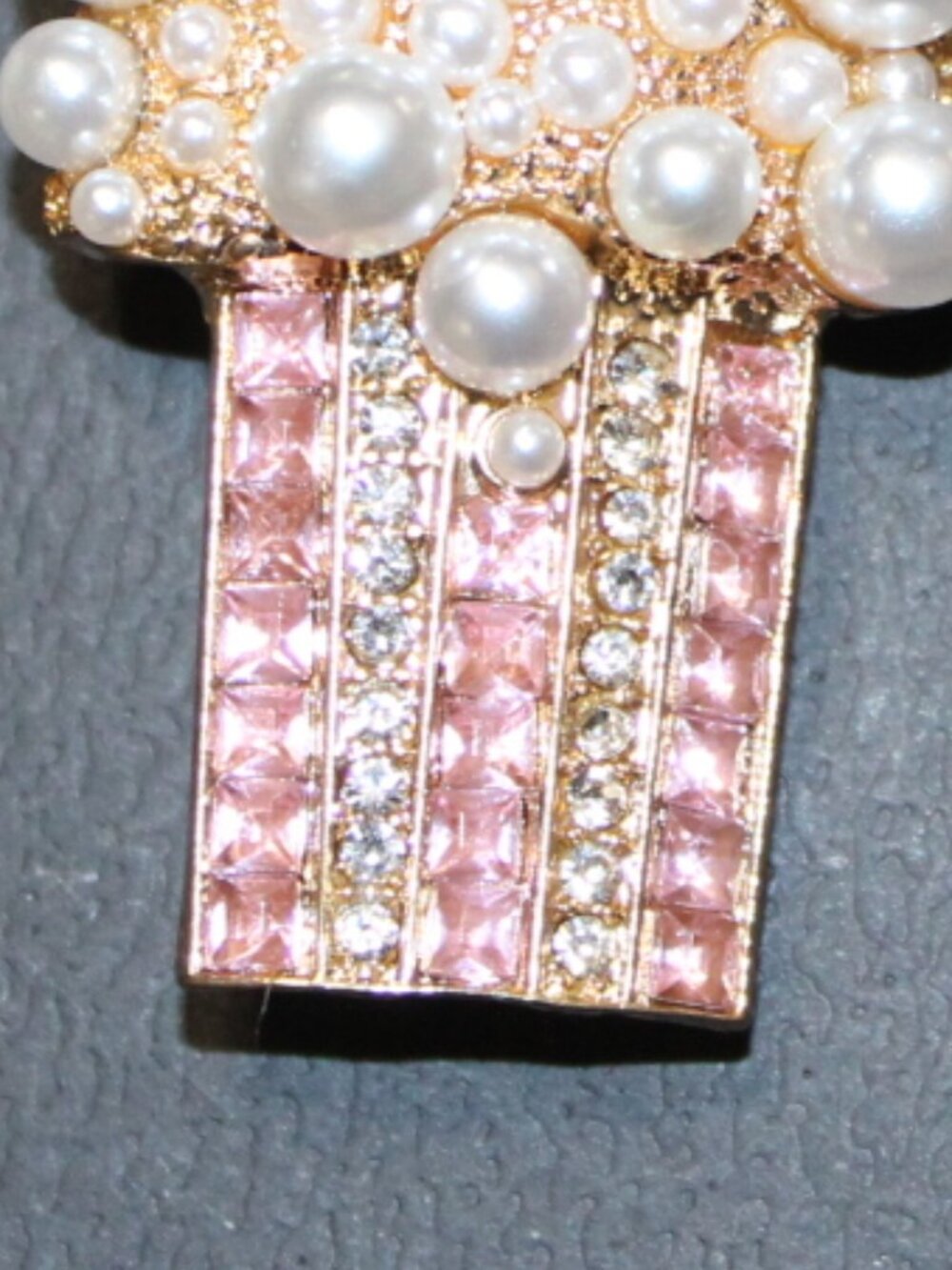 NWOT pink popcorn brooch CUTE! - Picture 4 of 7